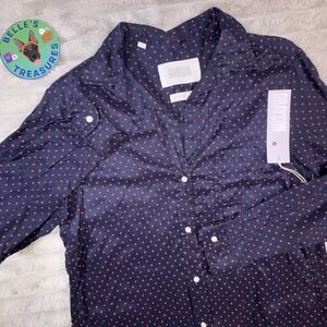 Anthro‎ Grayson Frank Eileen Sz 3 Medium Blue Polkadot Ladybug The Hero BU Shirt